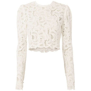 Taziae Embroidered Long Sleeve Top