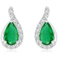 Ignite emerald & 18kt gold stud earrings