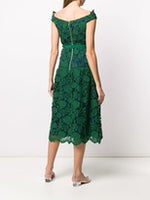 Load image into Gallery viewer, Off-The-Shoulder Lace Midi Dress
