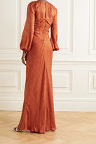 Load image into Gallery viewer, Sienna Knotted Silk-satin Jacquard  Gown - Bright orange
