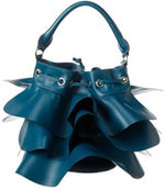 Load image into Gallery viewer, Ruffle Leather Bucket Bag
